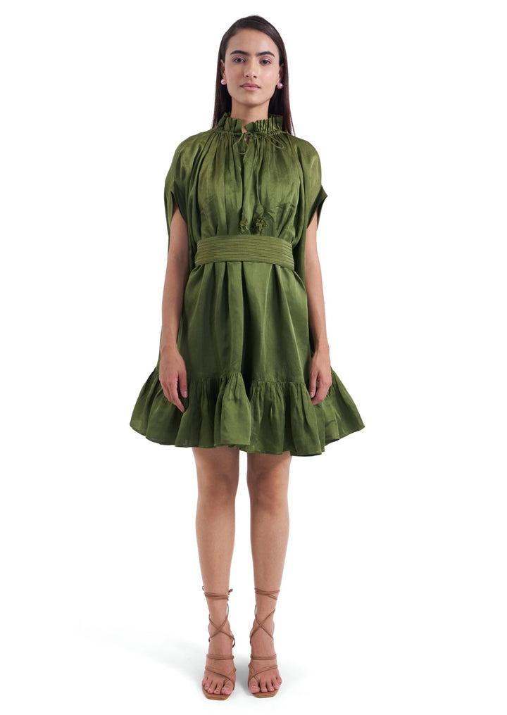 OLIVE GREEN CERULEAN DRESS