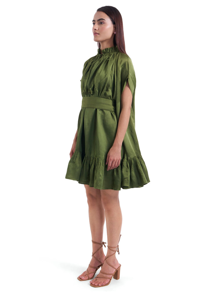 OLIVE GREEN CERULEAN DRESS