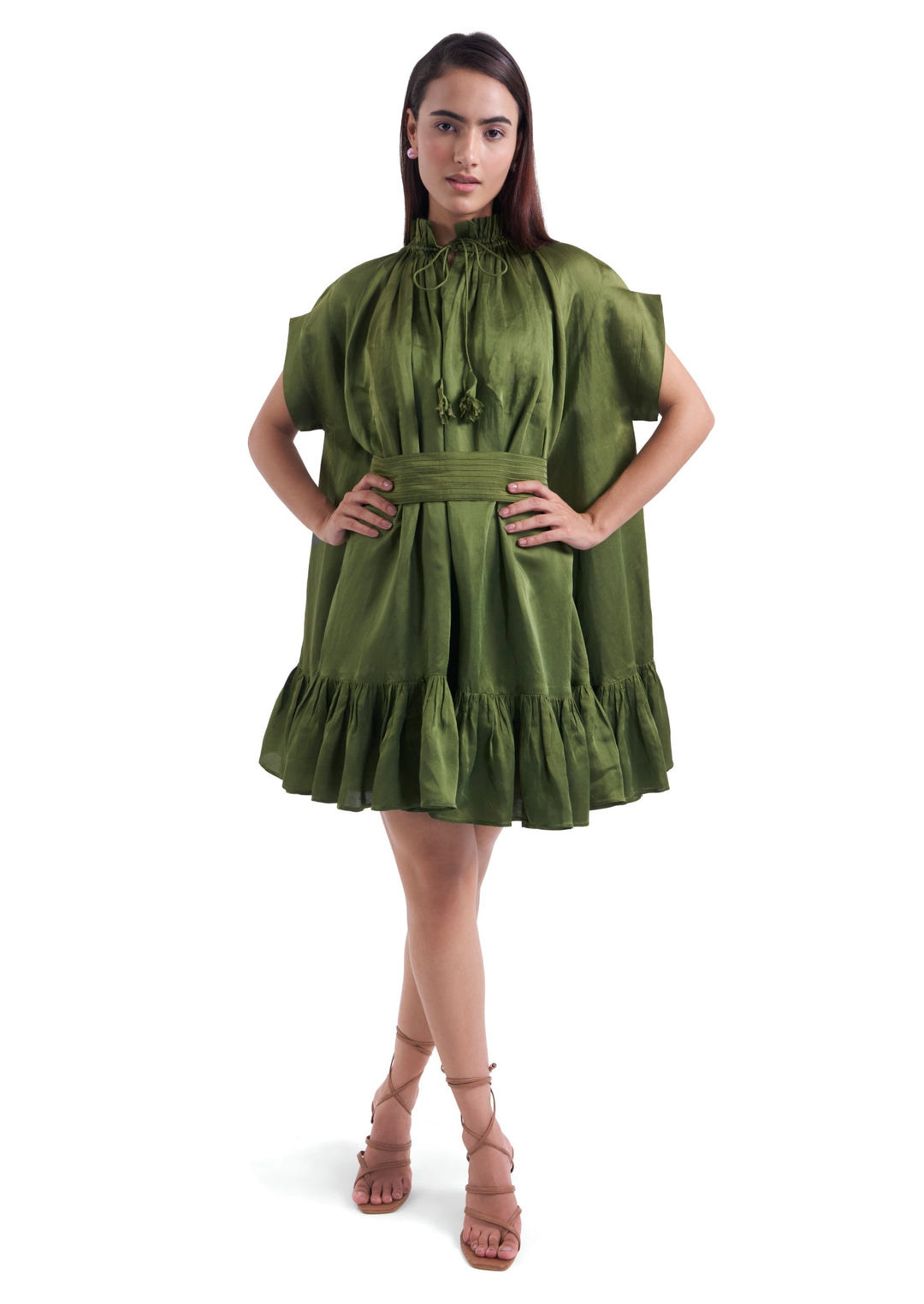 OLIVE GREEN CERULEAN DRESS