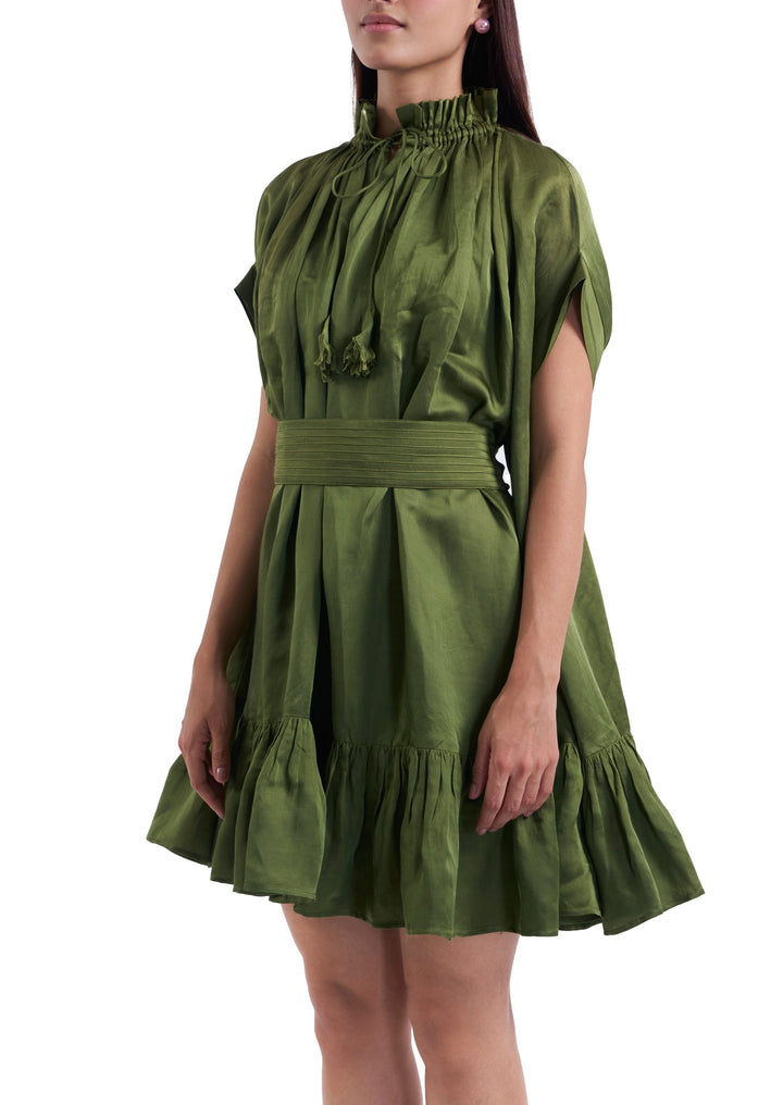 OLIVE GREEN CERULEAN DRESS