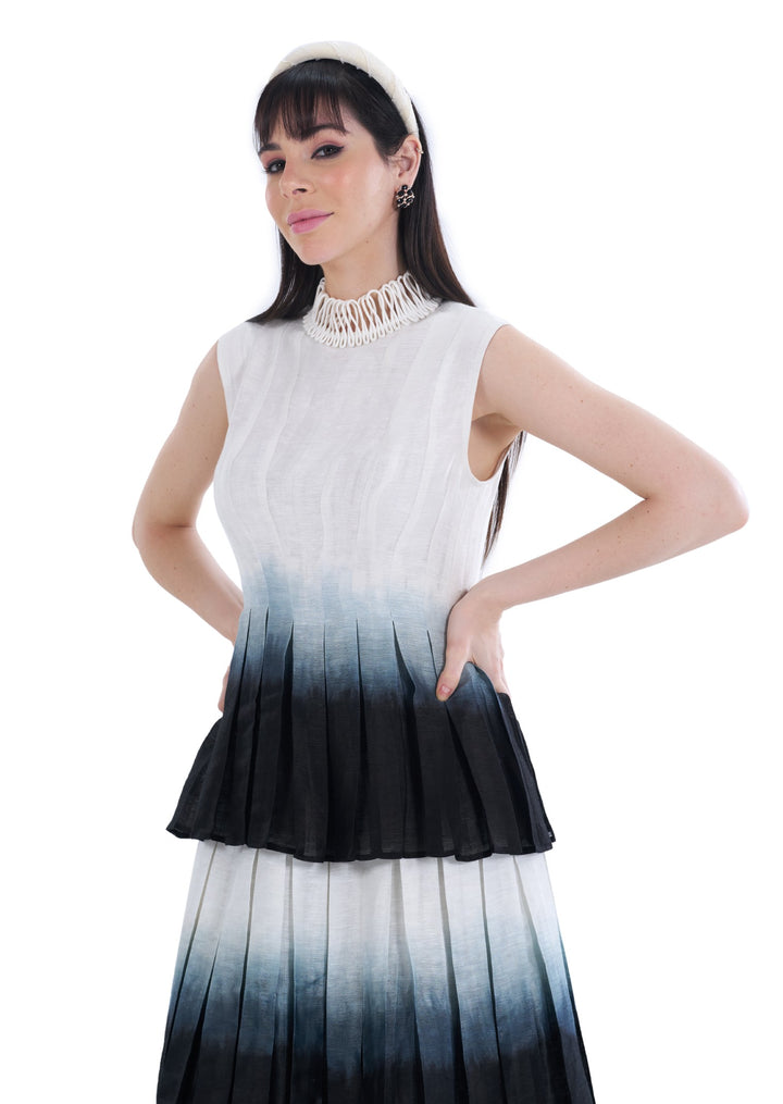 OMBRE TIER DRESS BLUE