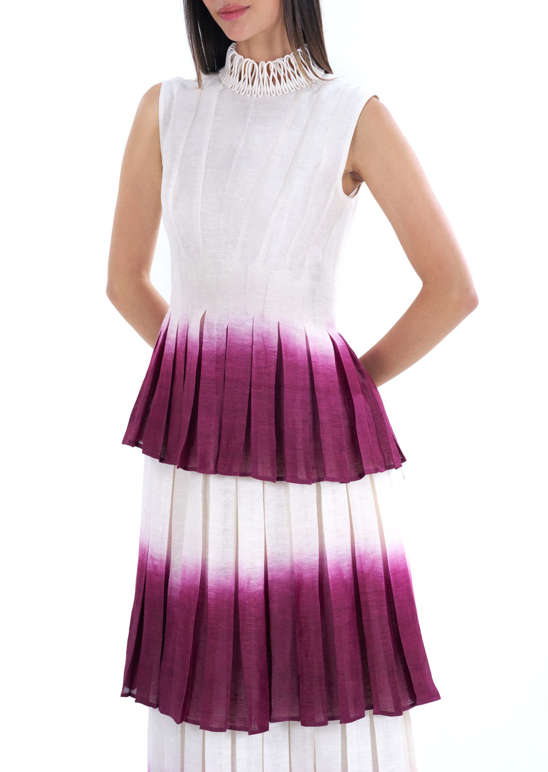 OMBRE TIER DRESS SPICY PLUM