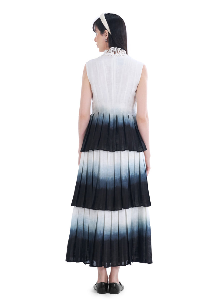 OMBRE TIER DRESS BLUE