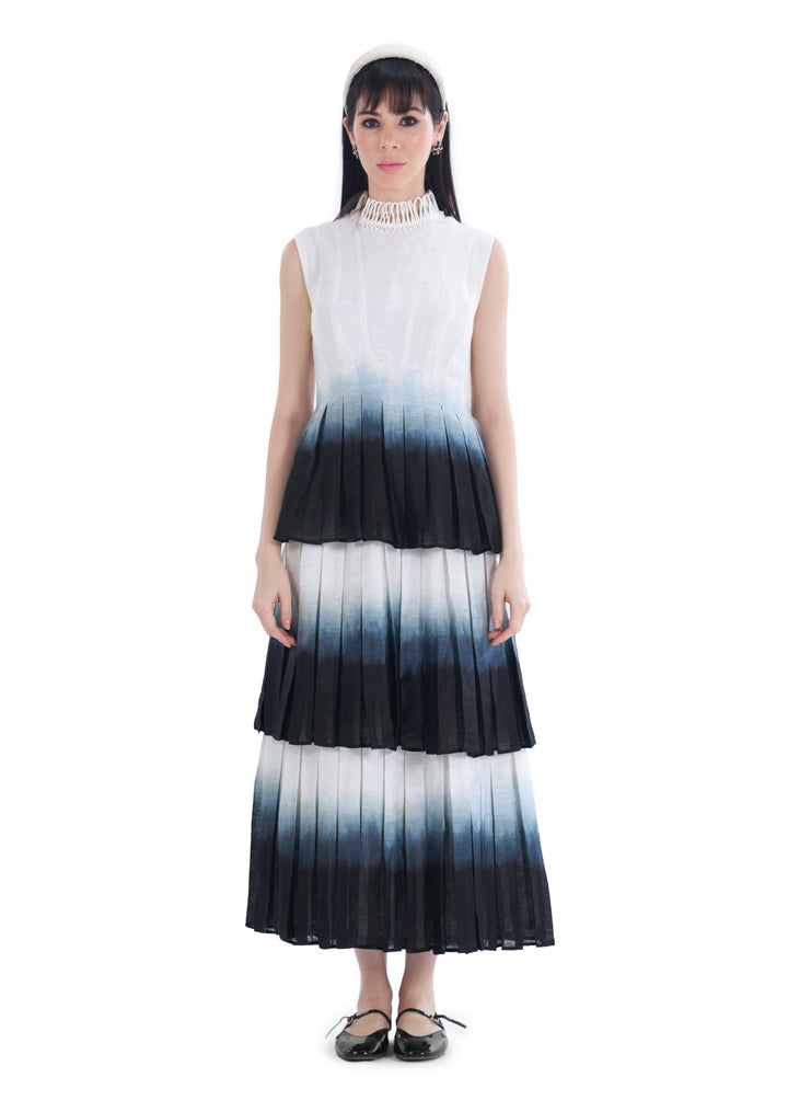 OMBRE TIER DRESS BLUE