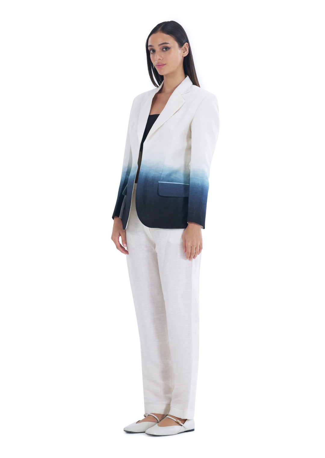 OMBRE PANT SUIT BLUE