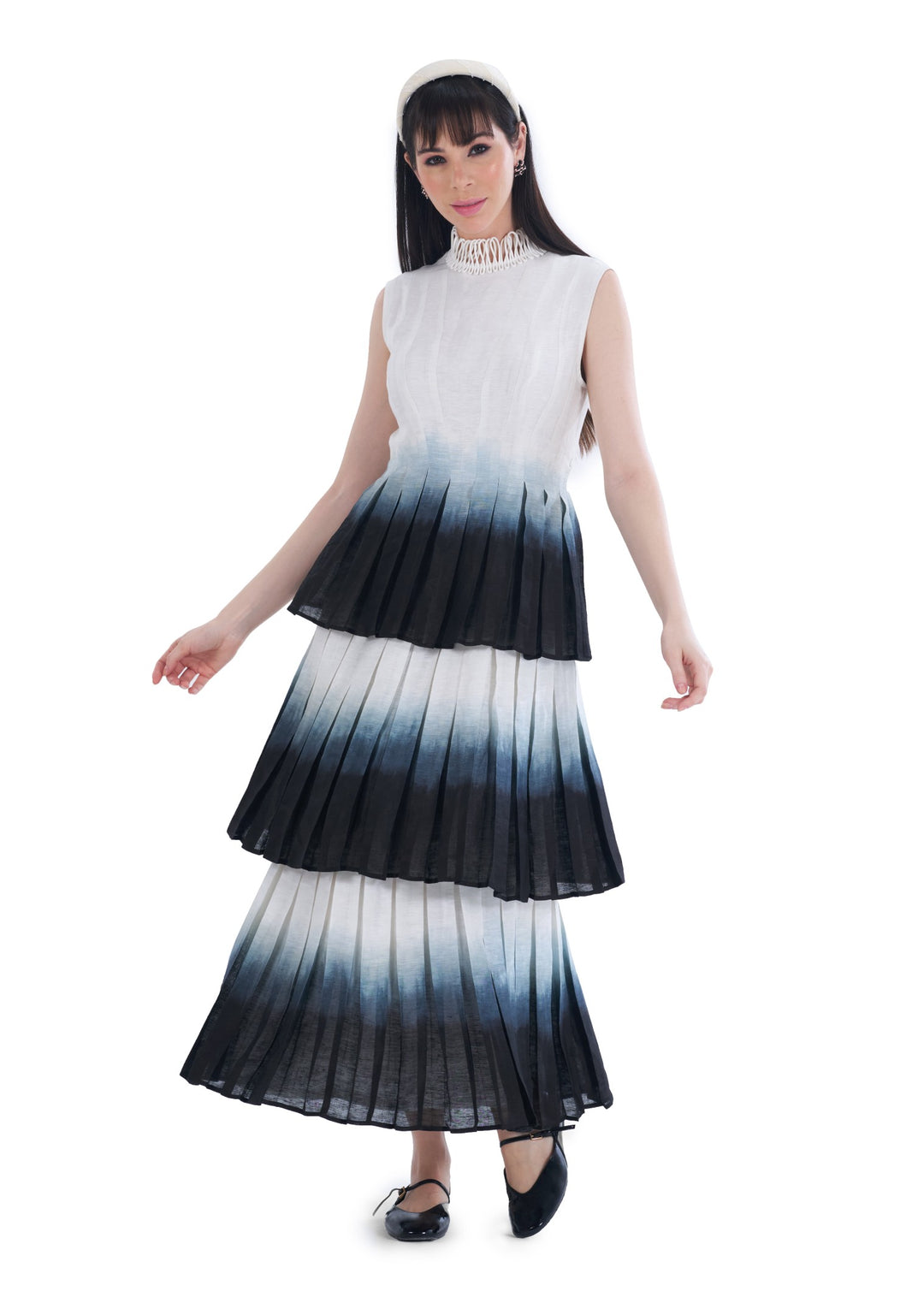 OMBRE TIER DRESS BLUE