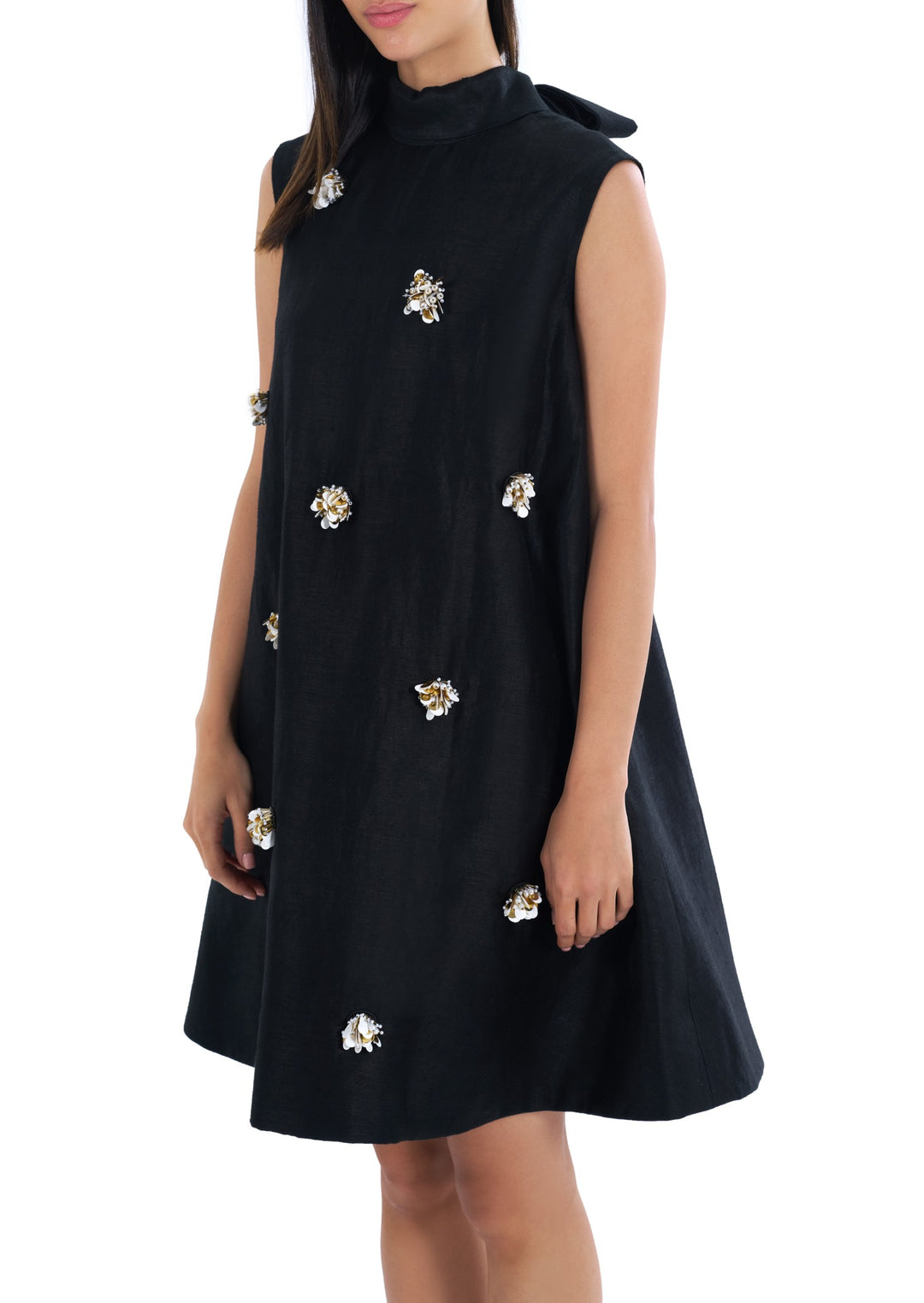 FLOWER MINI BOW DRESS