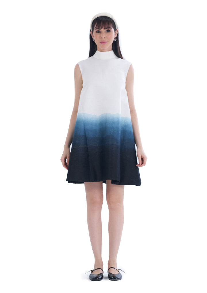 OMBRE MINI DRESS BLUE