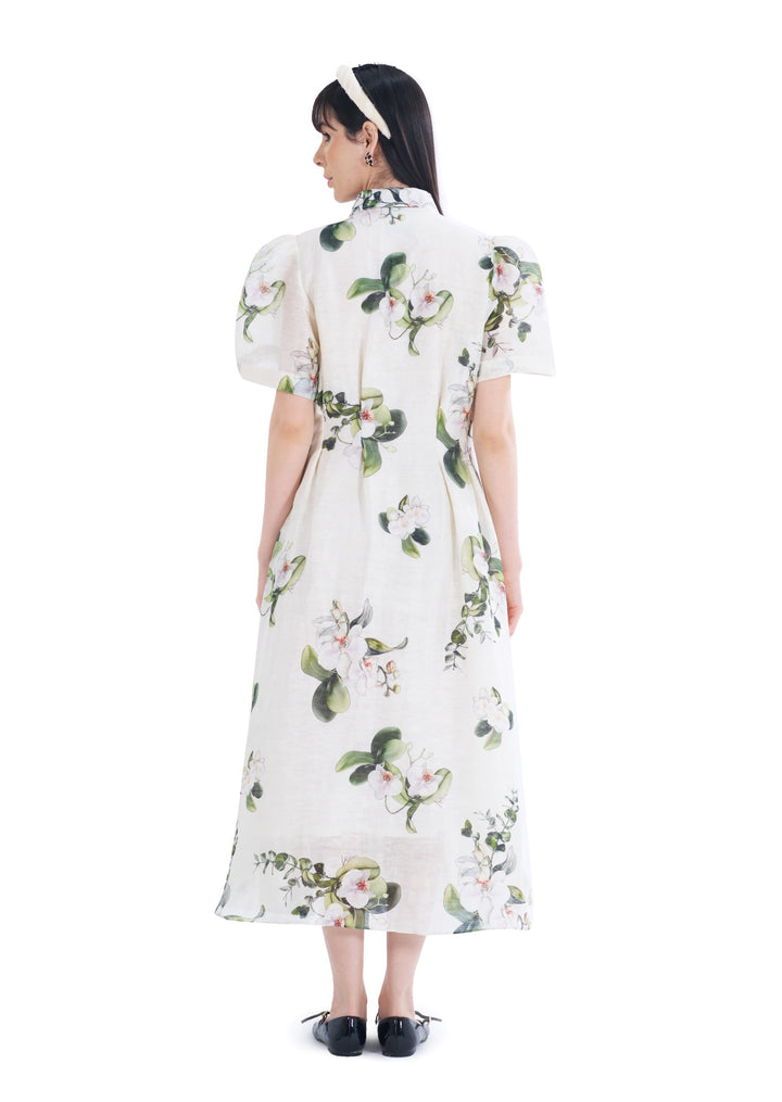 ORCHID SHIRT MIDI DRESS