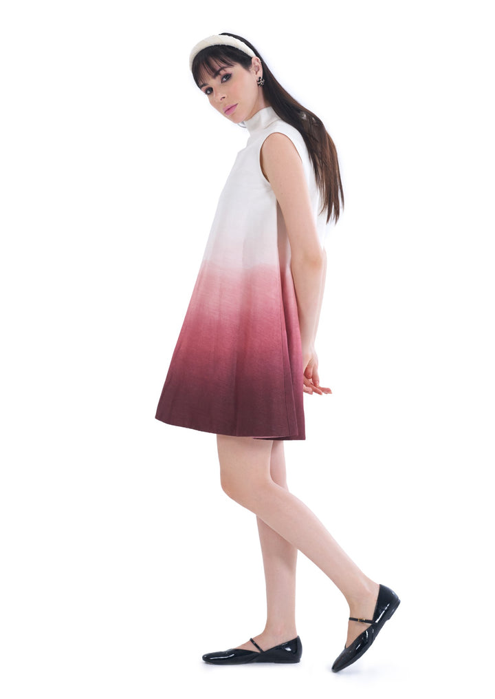 OMBRE MINI DRESS SPICY PLUM