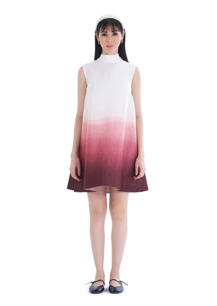 OMBRE MINI DRESS SPICY PLUM