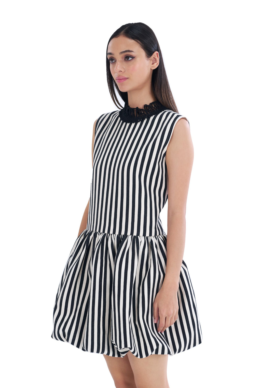 STRIPES BALLOON DRESS