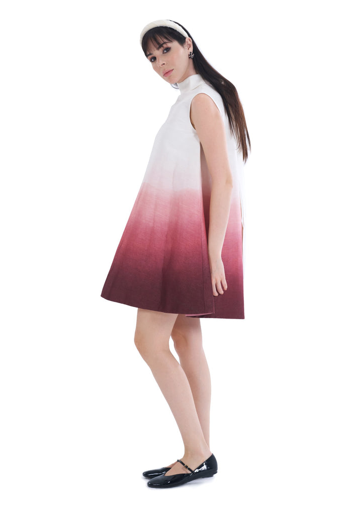 OMBRE MINI DRESS SPICY PLUM