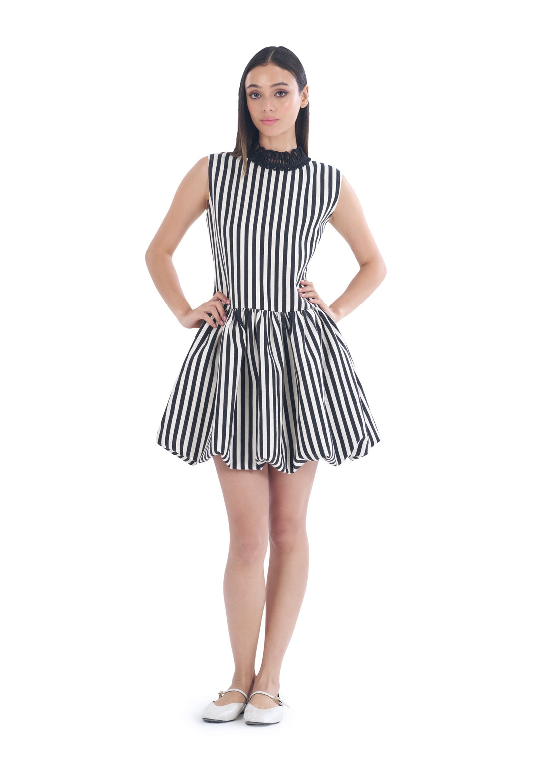 STRIPES BALLOON DRESS