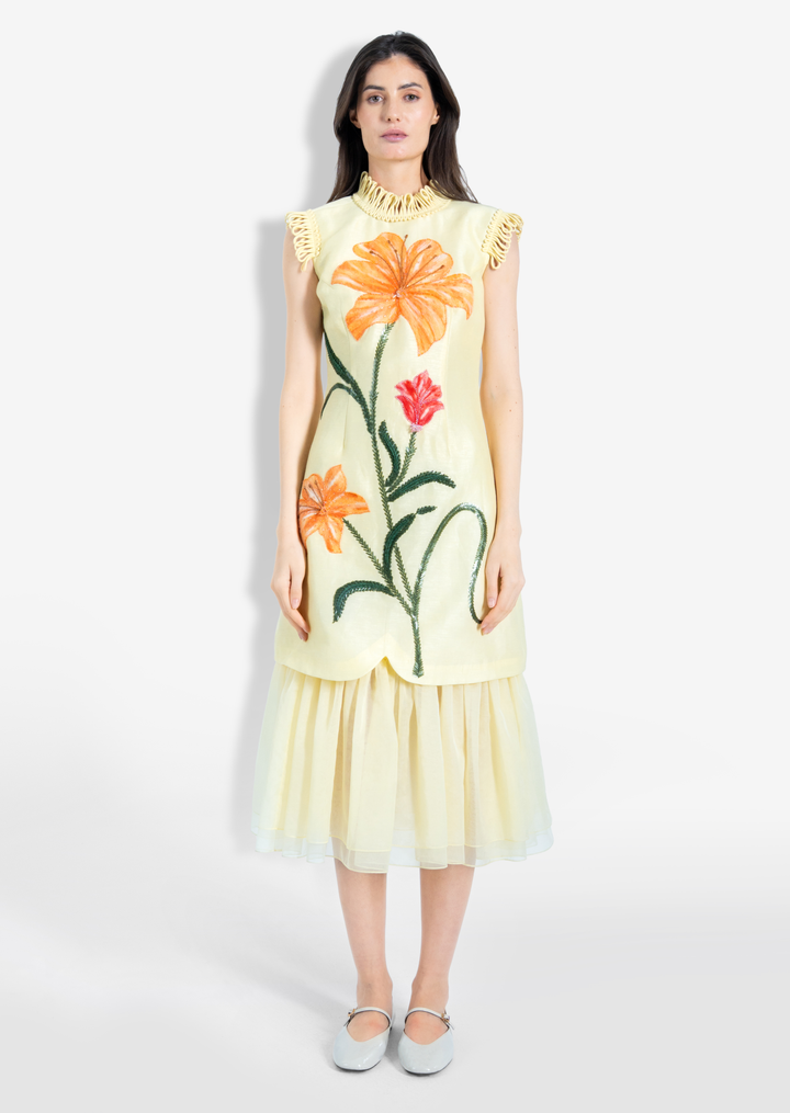 LILY MIDI DRESS YELLOW