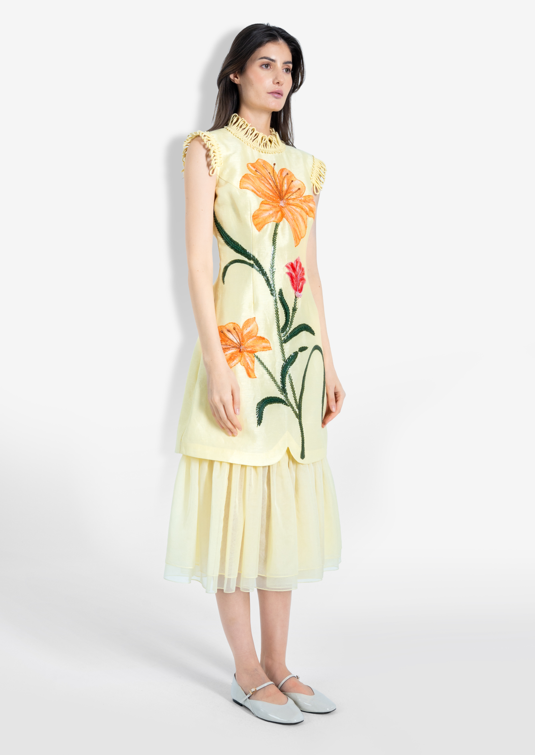 LILY MIDI DRESS YELLOW