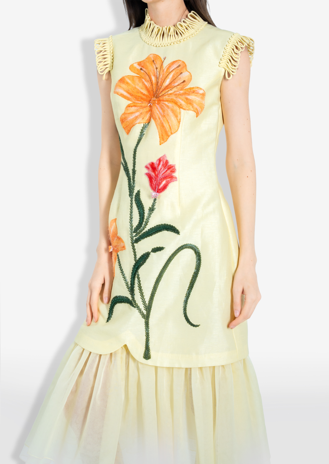 LILY MIDI DRESS YELLOW