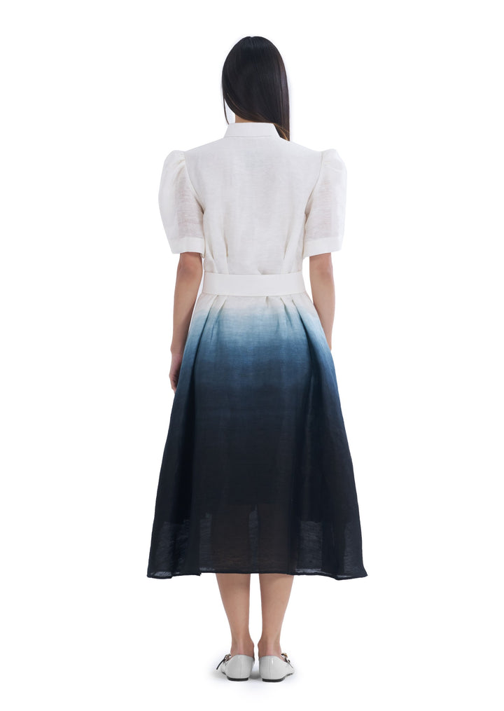 OMBRE SHIRT DRESS BLUE