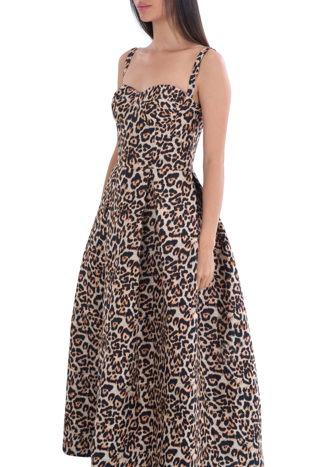 LEOPARD MIDI DRESS