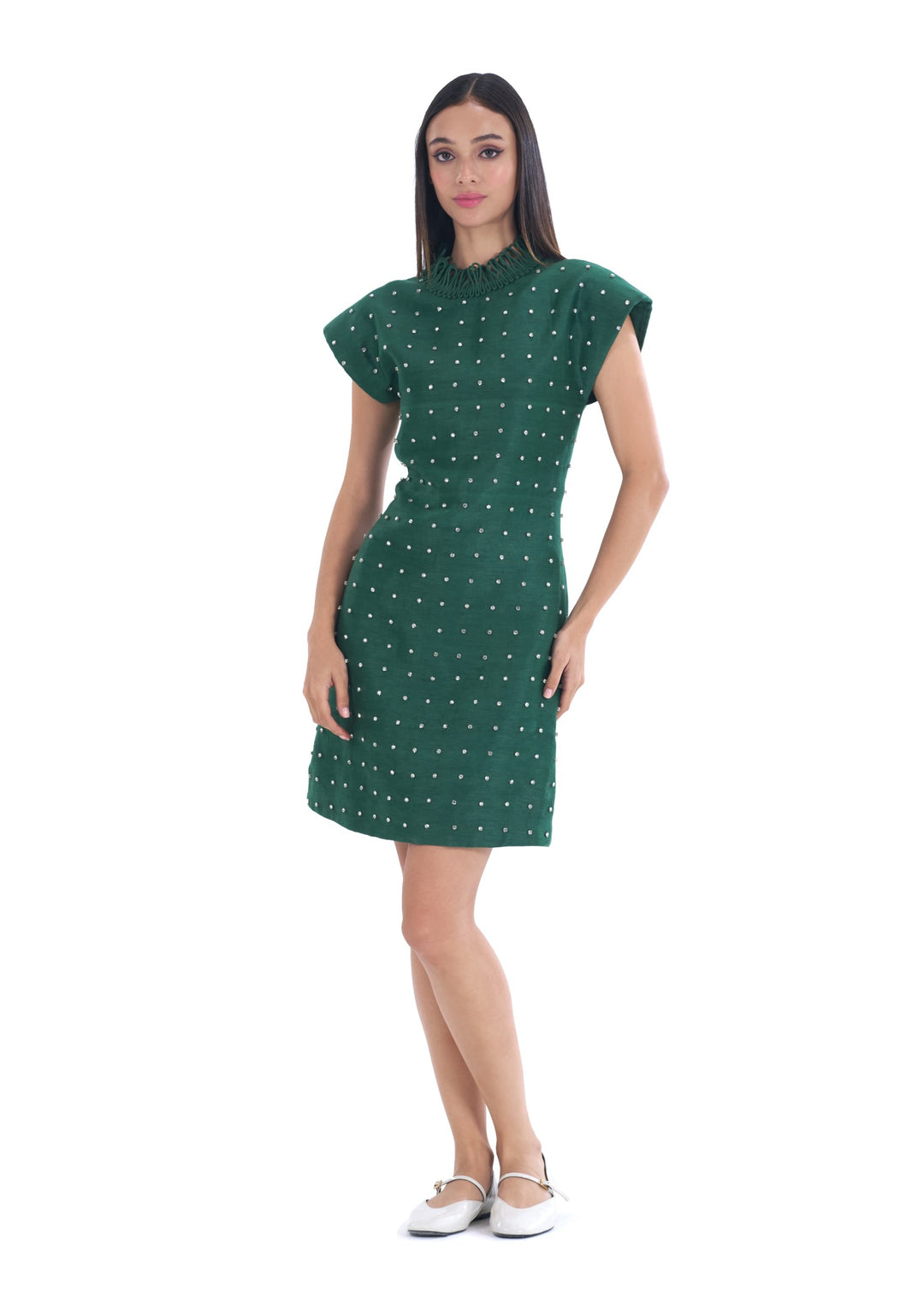 TWILIGHT MINI DRESS EMERALD GREEN