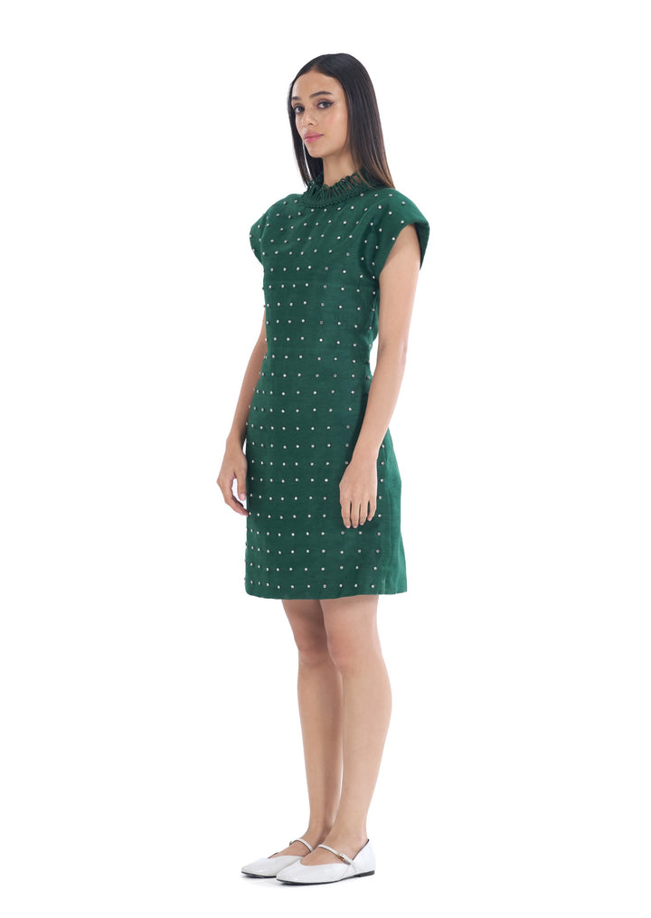 TWILIGHT MINI DRESS EMERALD GREEN