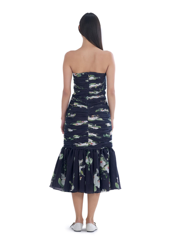 ORCHID RUCHING DRESS