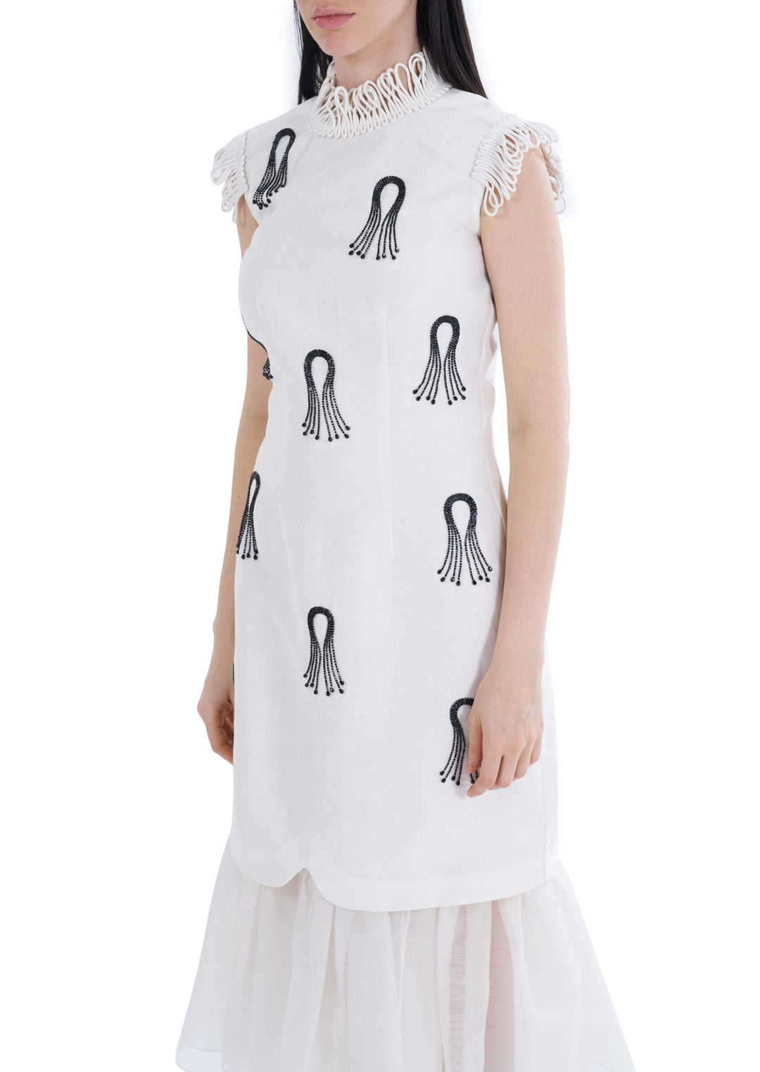 STARLIT MIDI DRESS WHITE