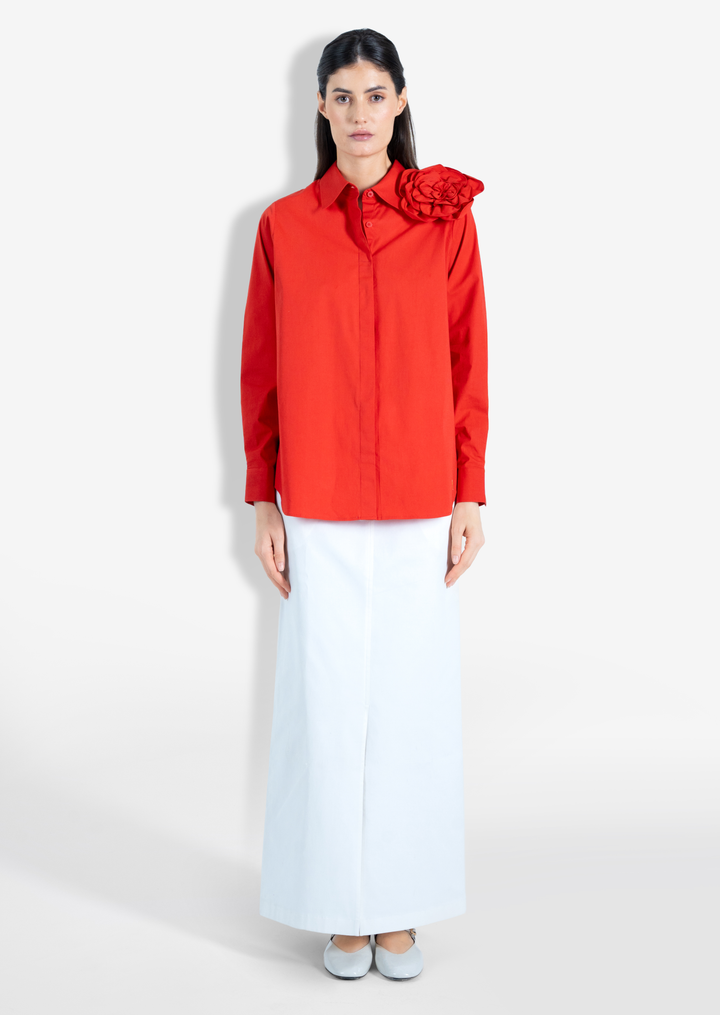 FLOWER SHIRT RED