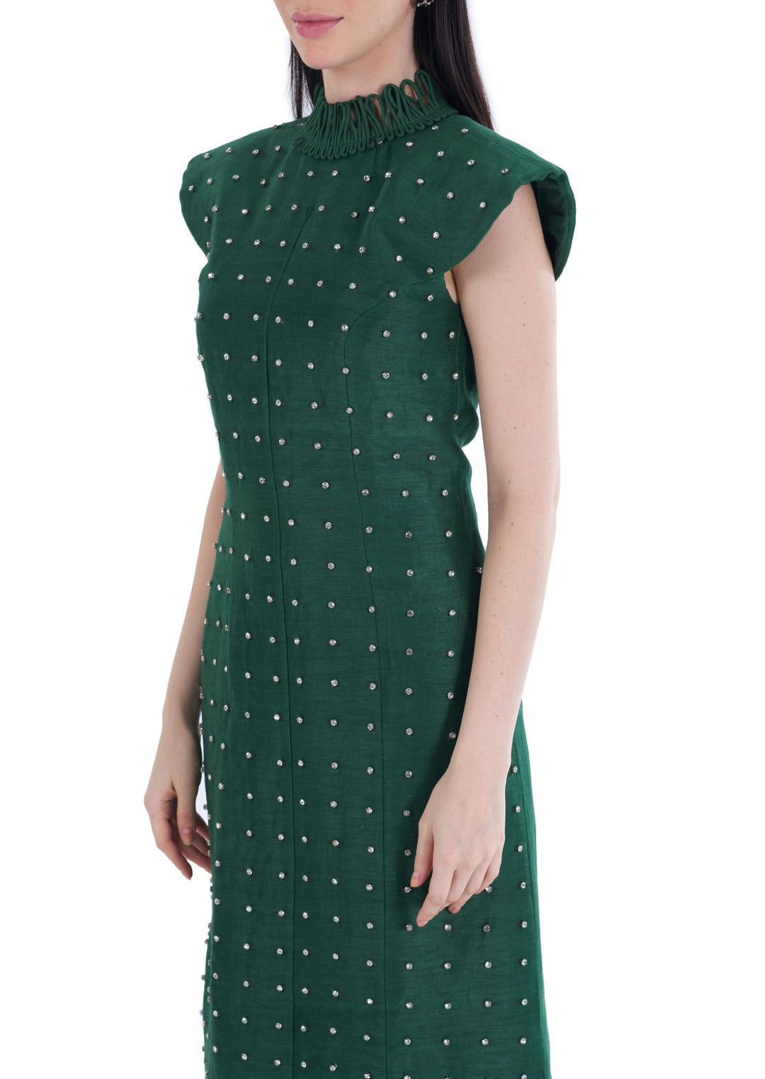 TWILIGHT MIDI DRESS EMERALD GREEN