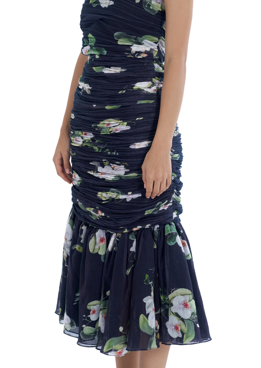 ORCHID RUCHING DRESS