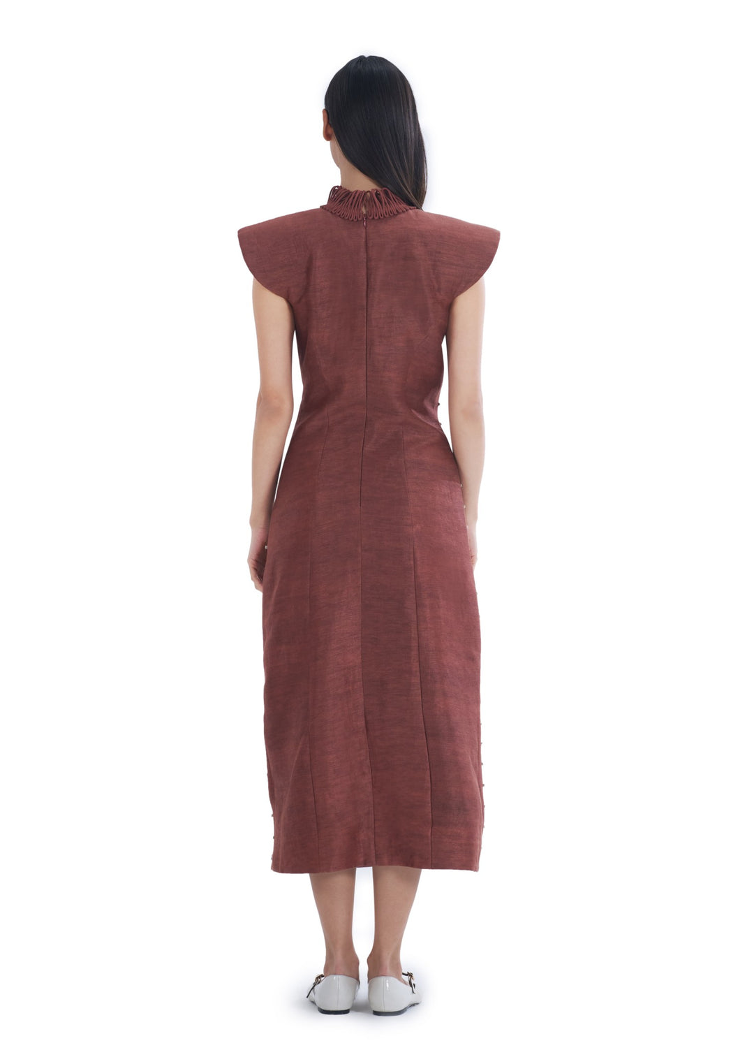 TWILIGHT MIDI DRESS BROWN
