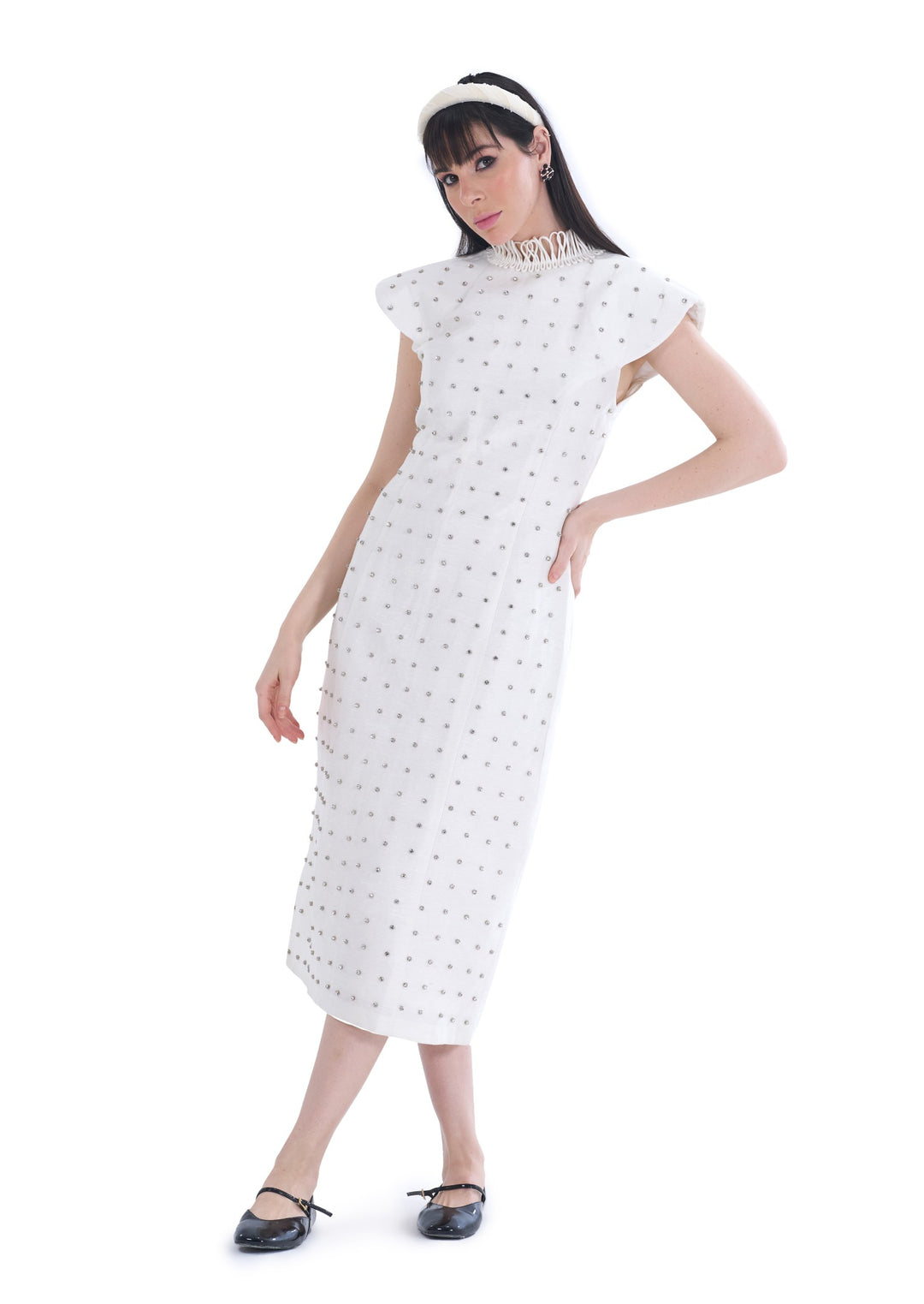 TWILIGHT MIDI DRESS WHITE