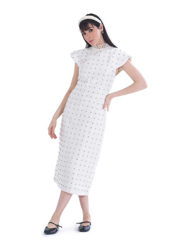 TWILIGHT MIDI DRESS WHITE