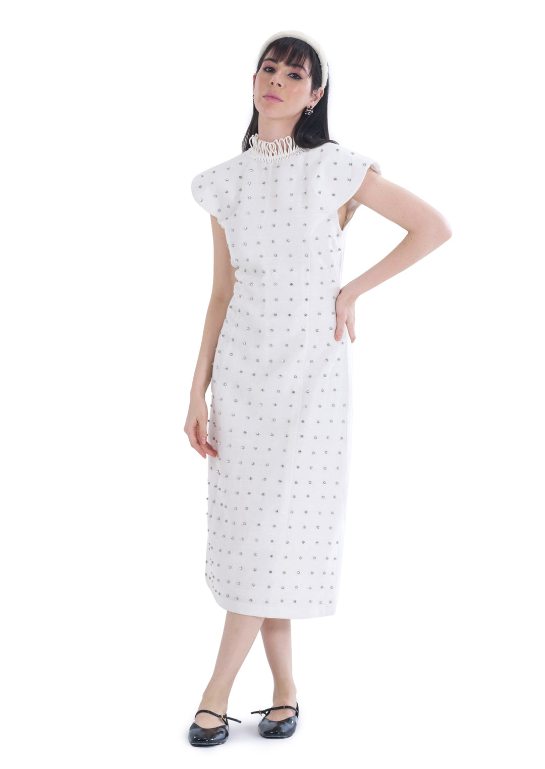 TWILIGHT MIDI DRESS WHITE