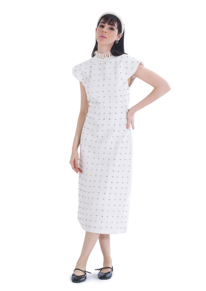 TWILIGHT MIDI DRESS WHITE