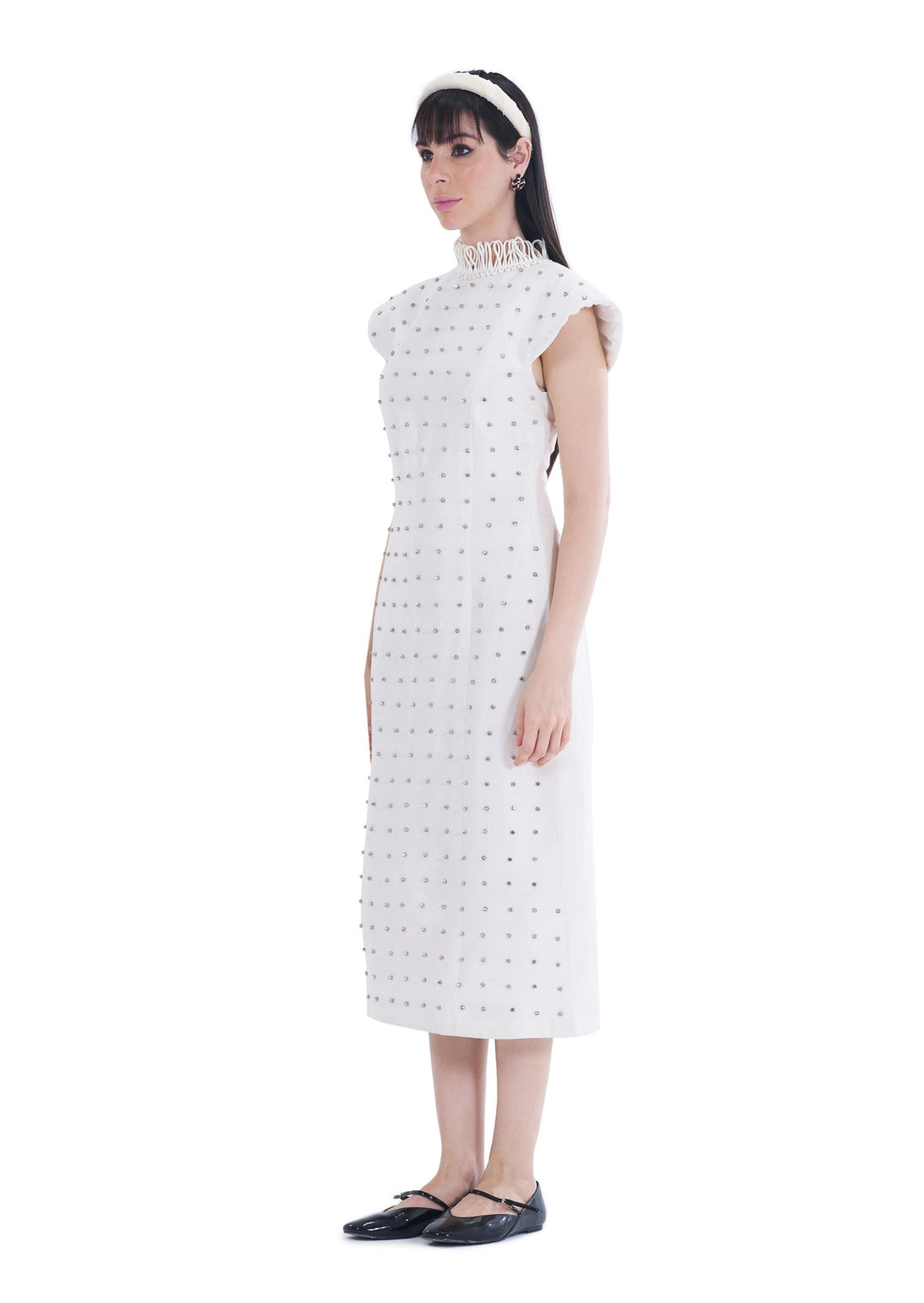 TWILIGHT MIDI DRESS WHITE