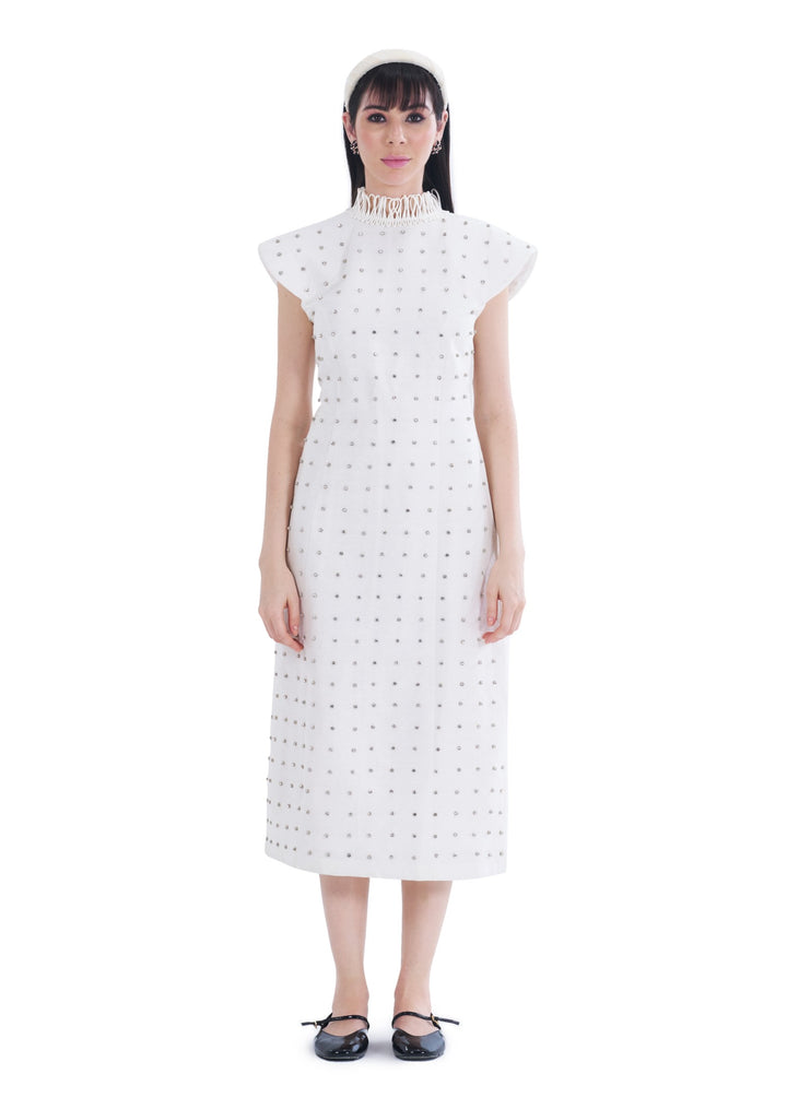 TWILIGHT MIDI DRESS WHITE