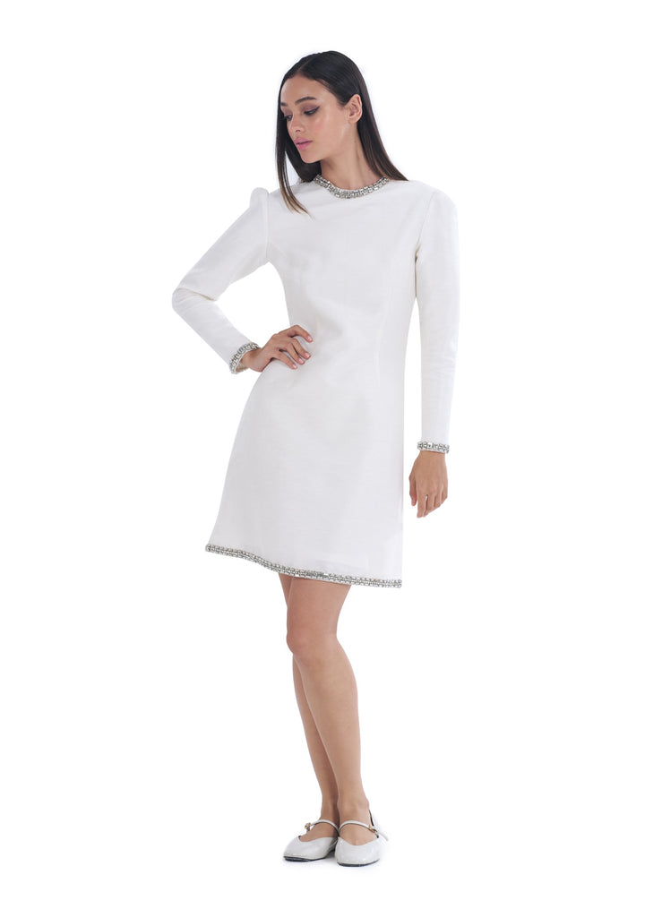 STARLIT MINI DRESS WHITE