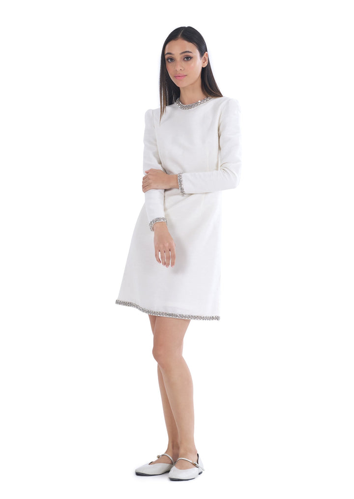 STARLIT MINI DRESS WHITE