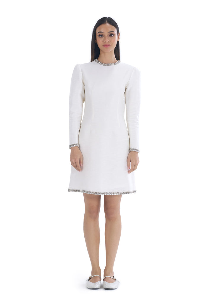 STARLIT MINI DRESS WHITE