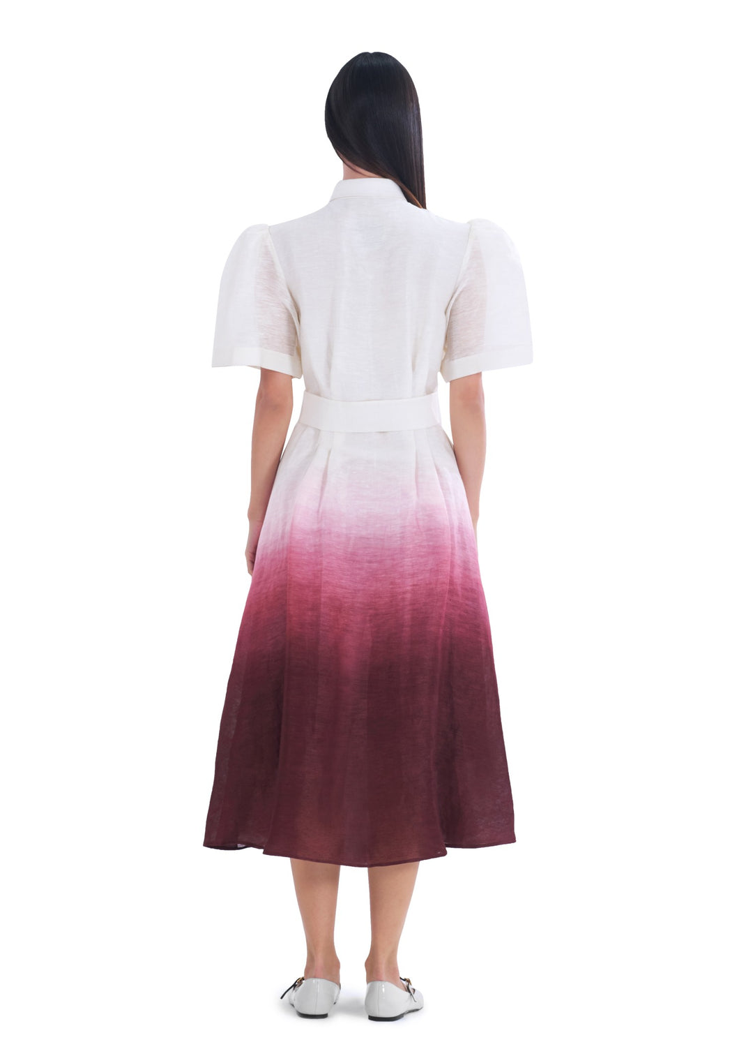 OMBRE SHIRT DRESS SPICY PLUM