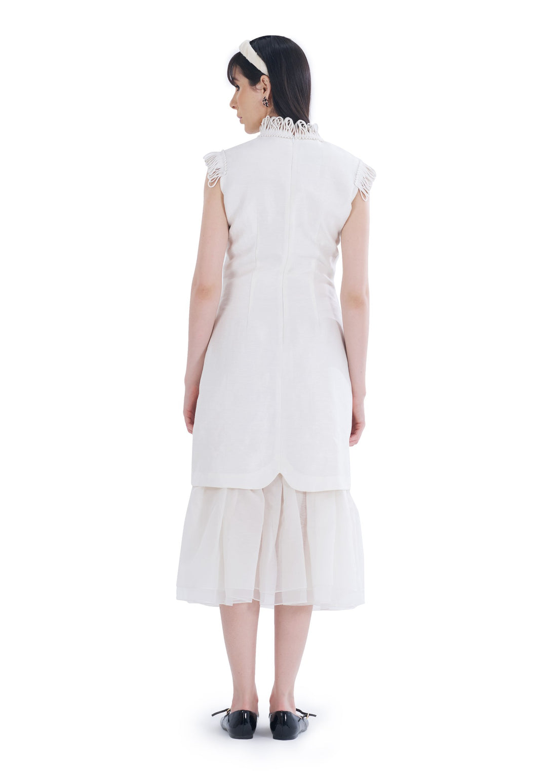 STARLIT MIDI DRESS WHITE