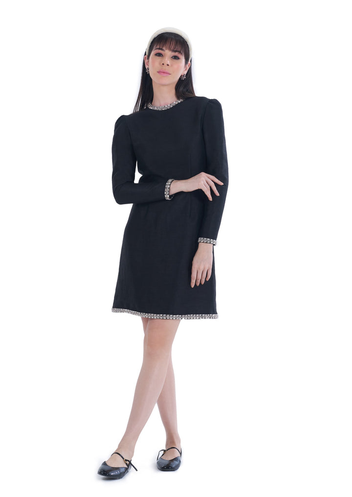 STARLIT MINI DRESS BLACK