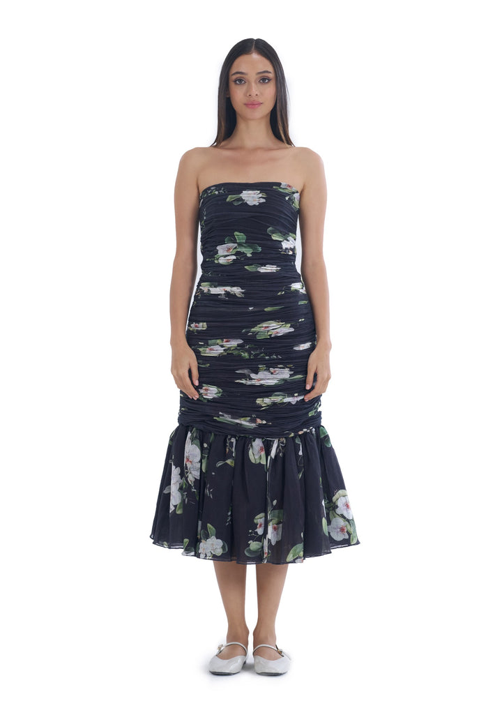 ORCHID RUCHING DRESS
