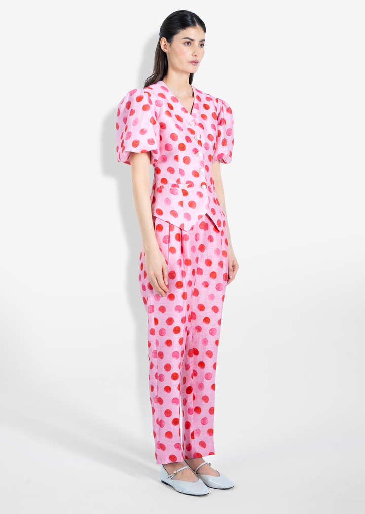 POLKA DOTS VEST PANT SET