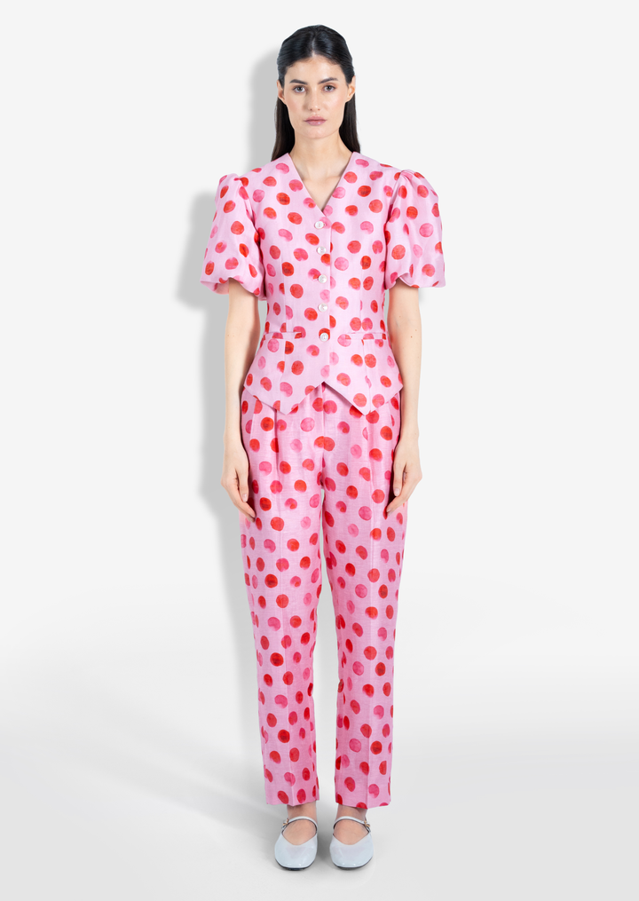 POLKA DOTS VEST PANT SET