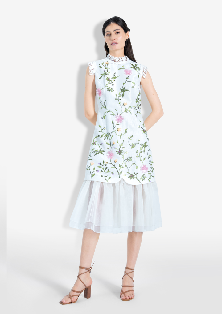 EDEN MIDI DRESS WHITE