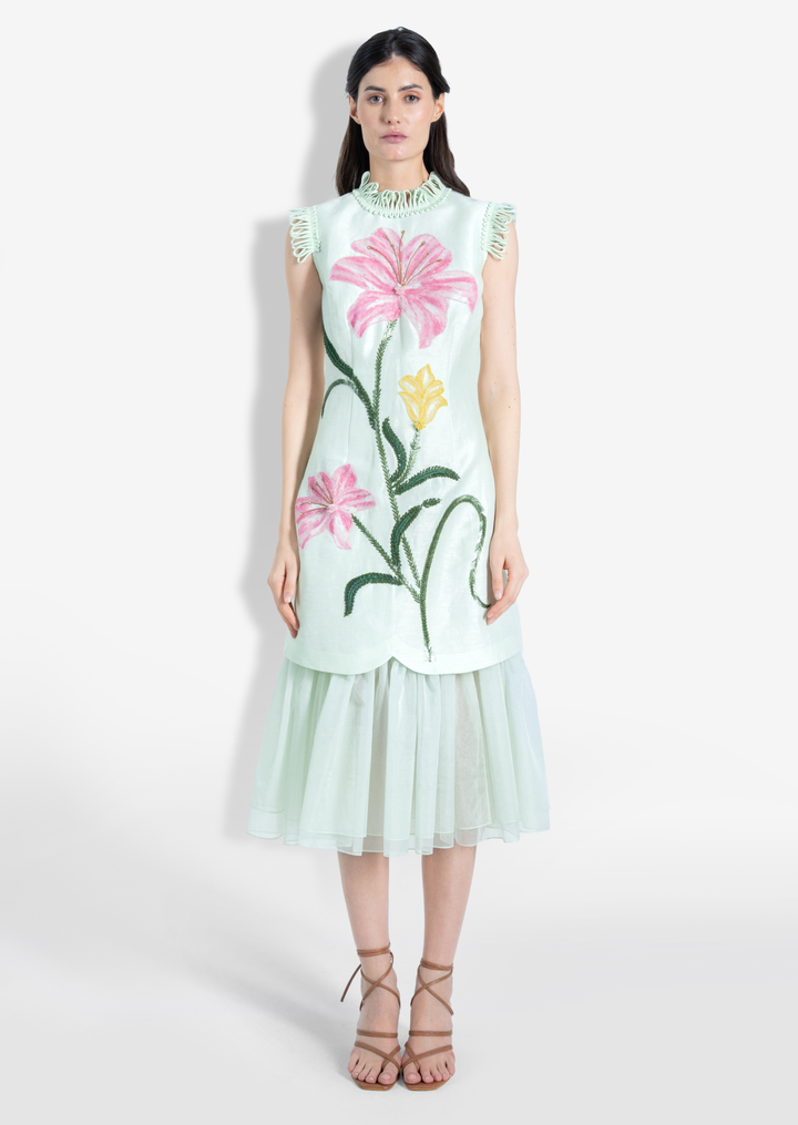 LILY MIDI DRESS GREEN