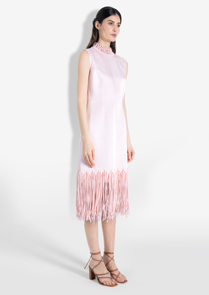 CORD MIDI DRESS PINK