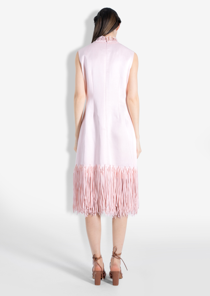 CORD MIDI DRESS PINK